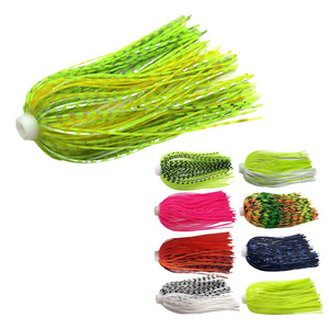 TOPIND 64mm 80 Strands Fishing Umbrella Skirt Silicone Skirts for Jig Fishing