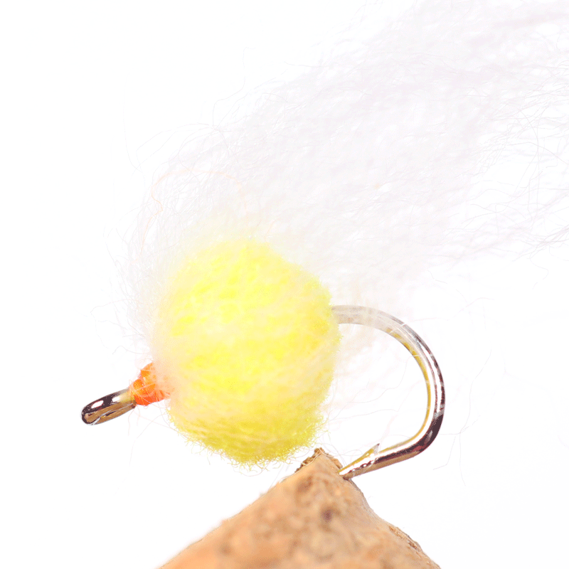 TOPIND 12# Nuke Egg Fly Mini Hair Fishing Hook Fly Fishing Bionic Bait for Trout Perch