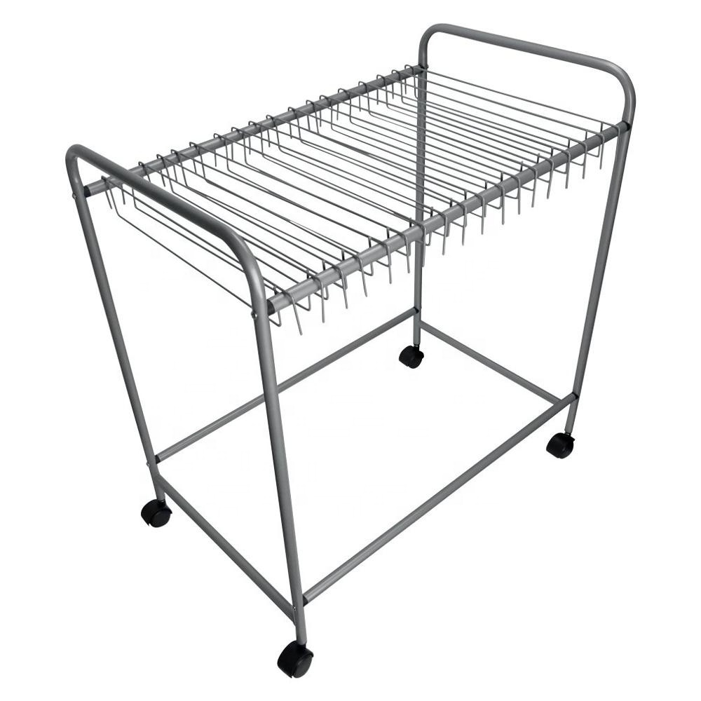 Rolling Trouser Trolley Removable Pants Hanger Rack Closet Organizer