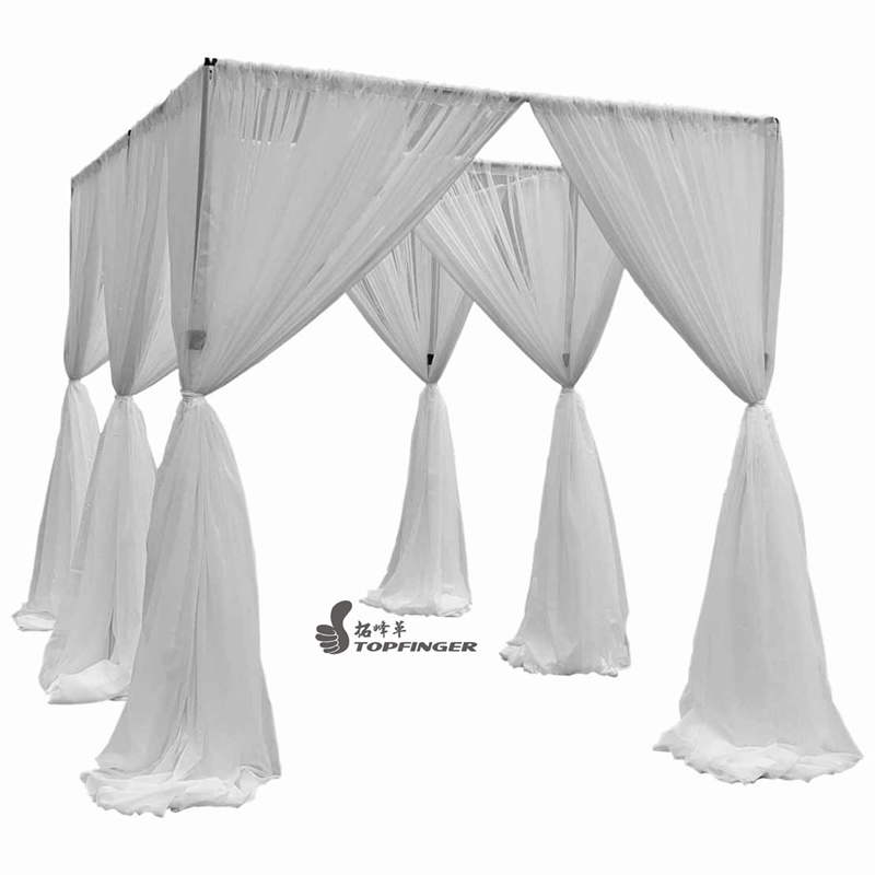 Hot sale factory price Topfinge round wedding tent backdrop stand used pipe and drape for sale