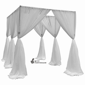 Hot sale factory price Topfinge round wedding tent backdrop stand used pipe and drape for sale