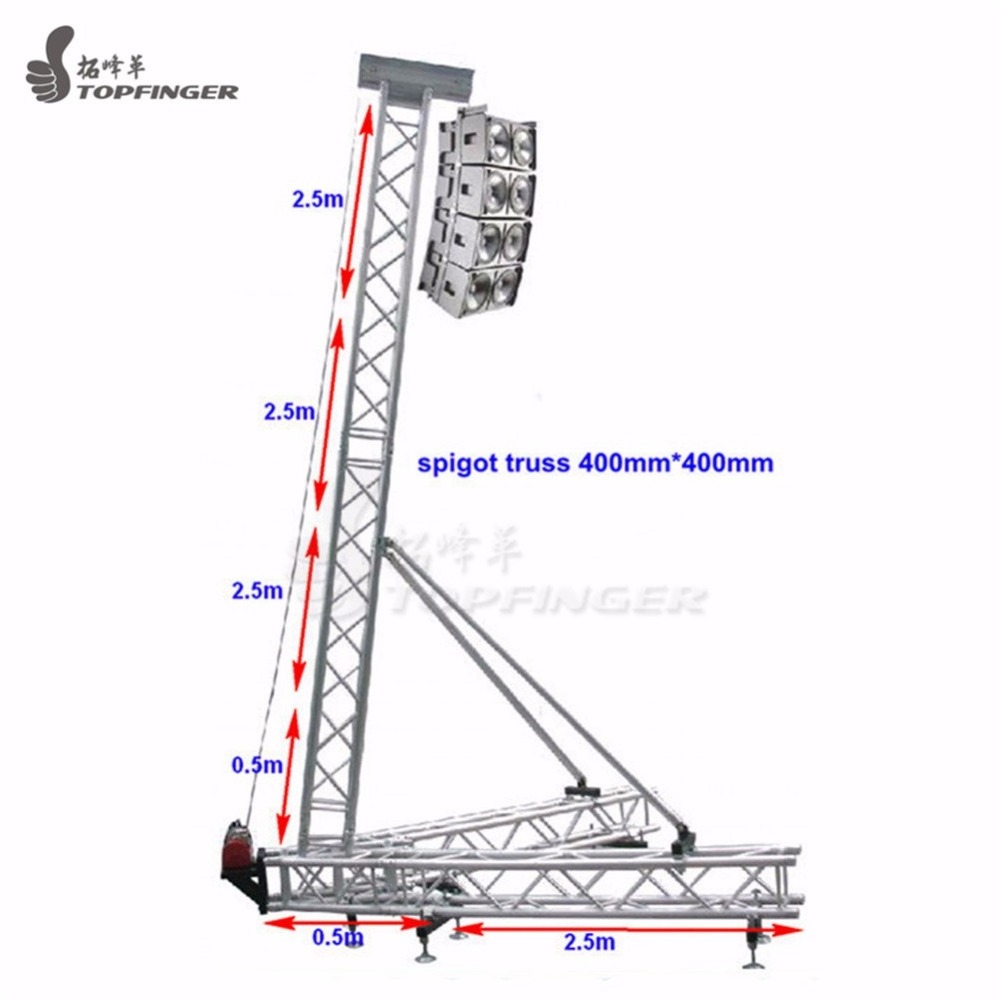 Manufacturer aluminum concert line array speaker tower portable truss for sale