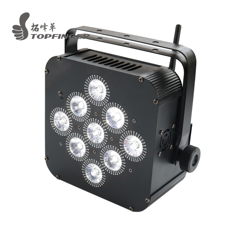 stage light 9*18w Rgbwauv WIFI Wireless Dmx Remote Control LED Par Battery Powered Panel Light