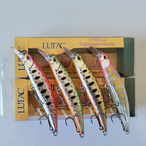 lutac wholesale hard plastic fishing minnow lure with 3D eyes bkk hook for fishing tackle