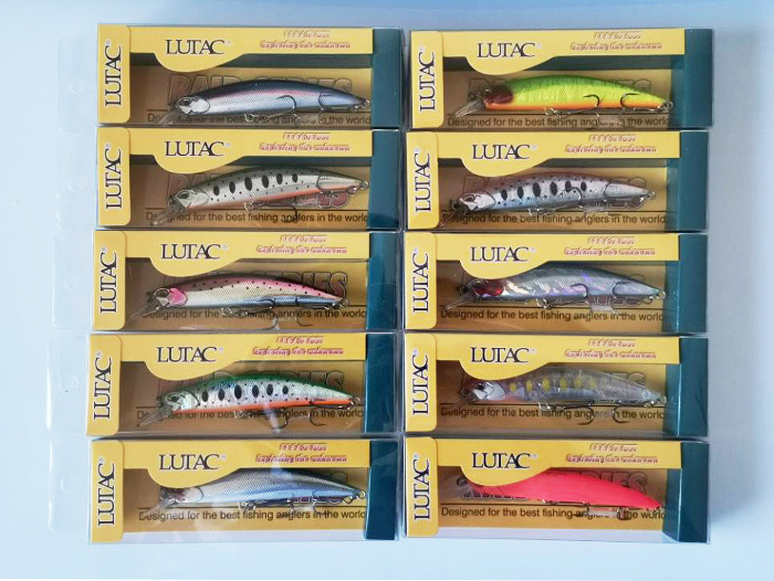 lutac wholesale hard plastic fishing minnow lure with 3D eyes bkk hook for fishing tackle