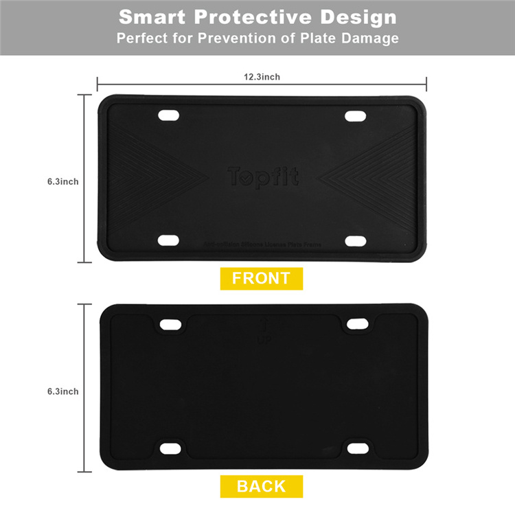 Two Gm Silicone License Plate Holders, Anti-Rust, Shockproof, And Weatherproof License Plate Holders for Tesla