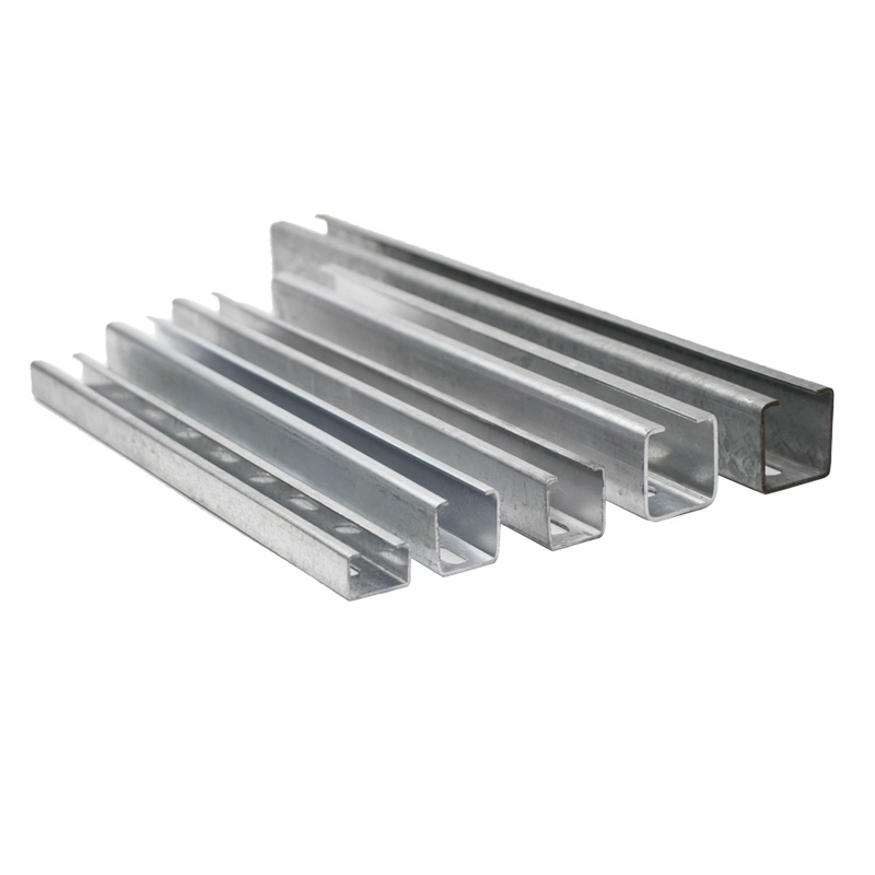 High Quality Zinc- Plated 25 x 8 Slotted U Shaped Steel Channel Support