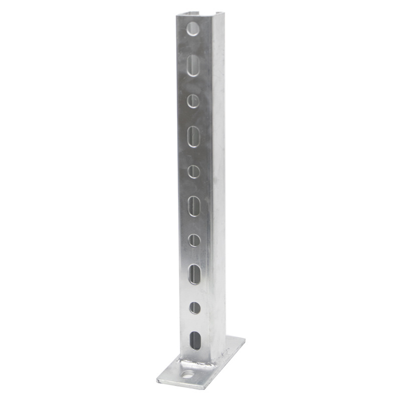 300mm Length Zinc Plated Unbraced Solar Mounting Brackets Wall Plate Welded on 38x40x2.0mm C Shape Profile for Simply Fixing