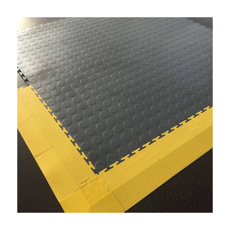 18 Mm Thickness Anti Slip Interlocking PVC Garage Floor Mat Modular Plastic Floor Tiles