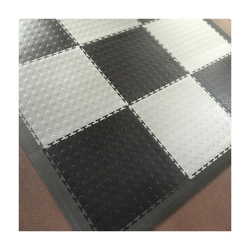 18 Mm Thickness Anti Slip Interlocking PVC Garage Floor Mat Modular Plastic Floor Tiles