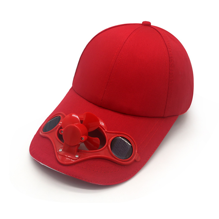 wholesale baseball cap with fan custom blank solar powered fan cap hat