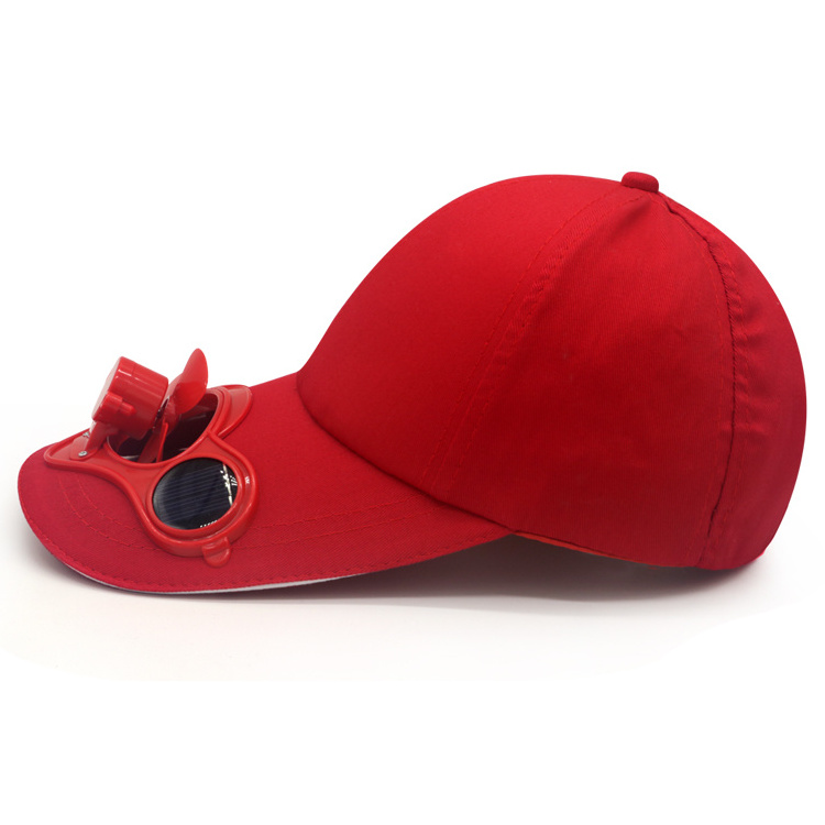 wholesale baseball cap with fan custom blank solar powered fan cap hat