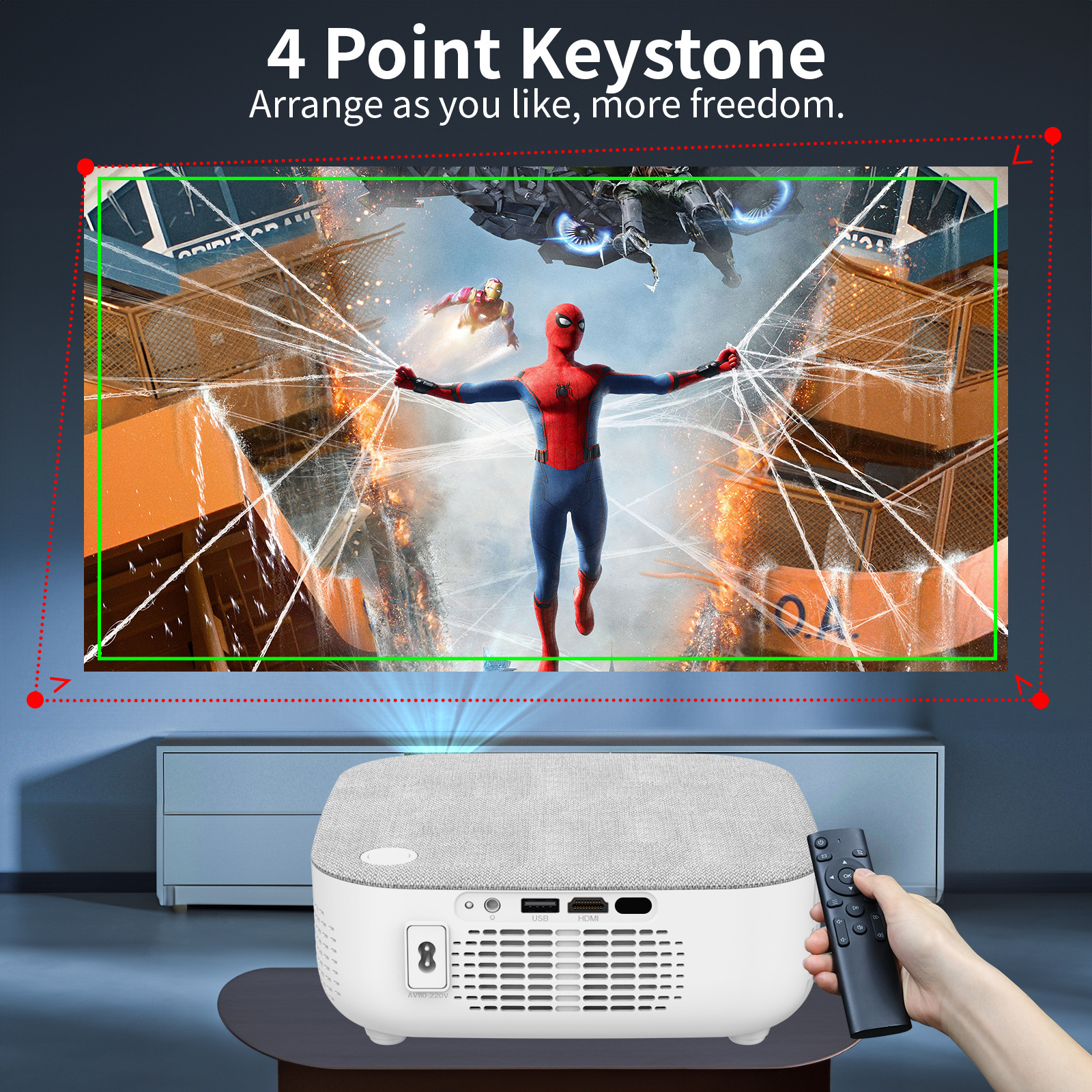 Topfoison G1 2024 new led 5k laser mini small 3d wifi hologram wireless android interactive floor projector price projectors