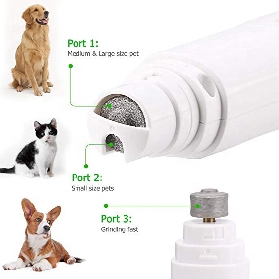 Pet Nail Grinder USB Rechargeable Pet Nail Trimmer Painless Paws Grooming Tool for Parrot ,Bird, Cat and Dog Nail Grinder