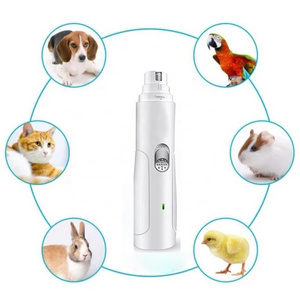 Pet Nail Grinder USB Rechargeable Pet Nail Trimmer Painless Paws Grooming Tool for Parrot ,Bird, Cat and Dog Nail Grinder