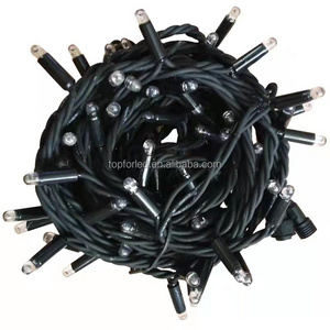 IP68 Black Rubber Wire 10meters LED Fairy String Light For Outdoor Decoration