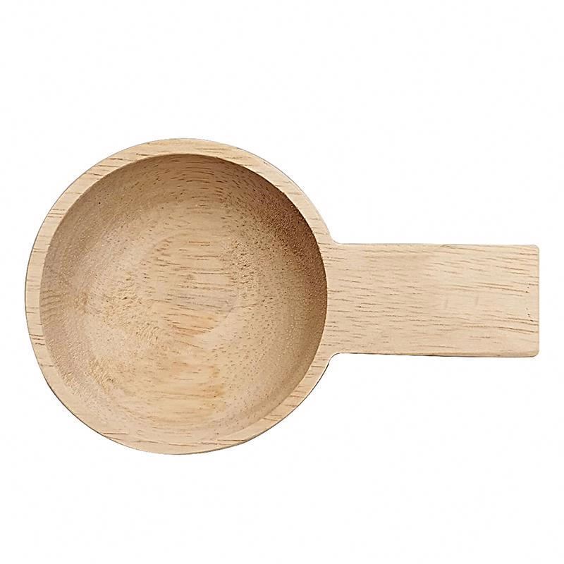 Custom Promotion Coffee Big Round Wood Scoop For Protein Powder