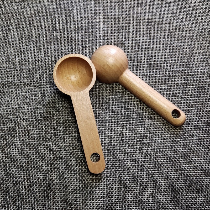 Wooden Coffee Spoon in Beech Coffee Scoop Measuring Scoop for Coffee Beans Wood Table Spoon for Whole Beans