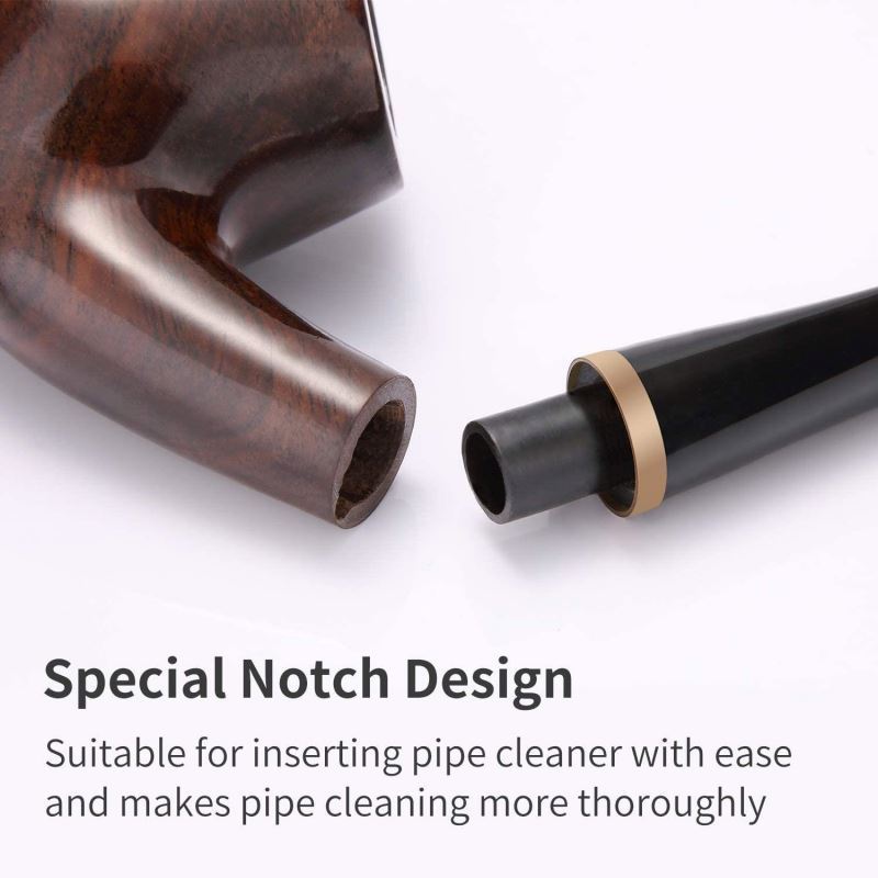 Handcrafted Enchase Smoking Real Natural Wooden Tobacco Pipe For Cigarettes