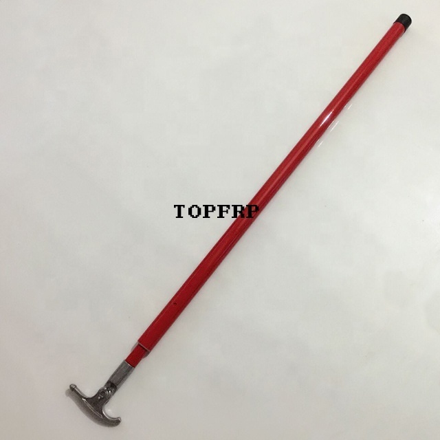 Hot Sale Bounced Bead Design Push Button Fiberglass Telescopic Hot Stick