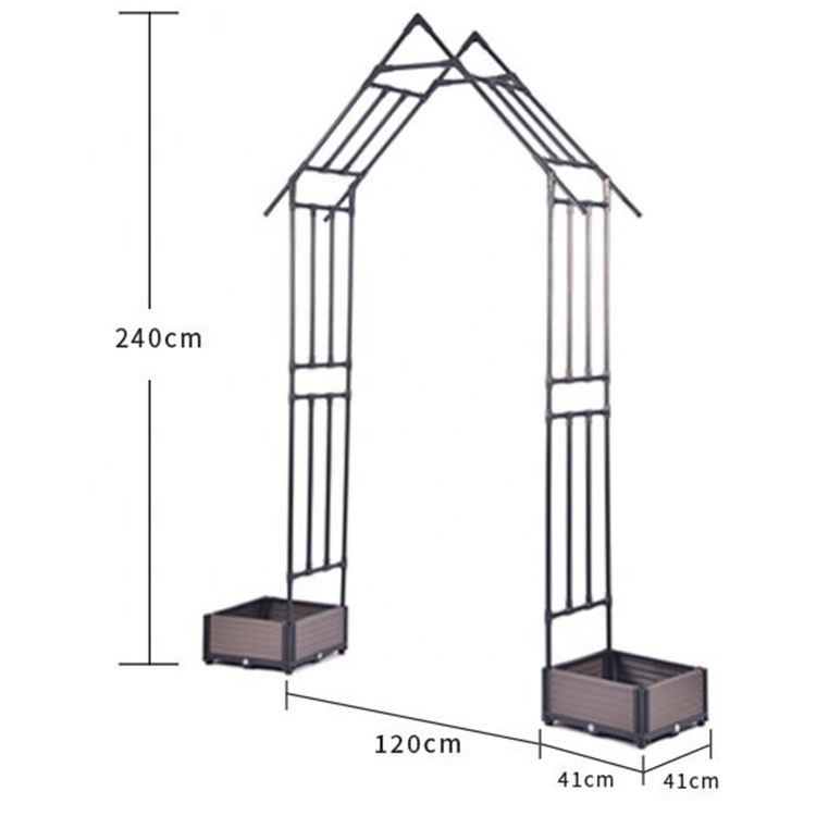 Metal Garden Gazebo Climbing Shelf Flower Stand