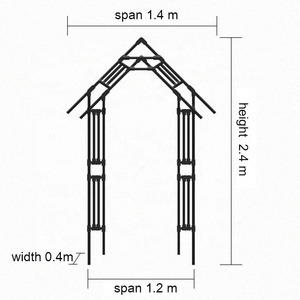 Metal Garden Gazebo Climbing Shelf Flower Stand