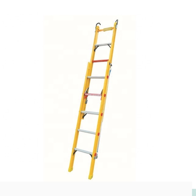 12m 15m Lightweight Fiberglass Extension Ladder