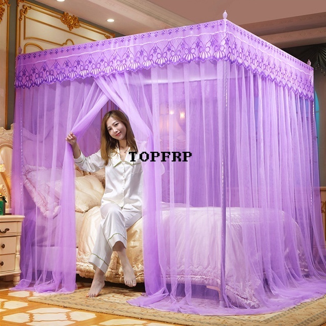 1.5m 1.8m 2m Family Size Self-assembly Palace Mosquito Net with Three Open Doors