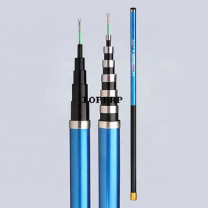 Lightweight Fiberglass Round Tube Telescoping Fiberglass Pole with Explosion-proof Ring