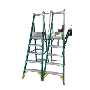 Fibreglass Platform Step Ladder with Handrail