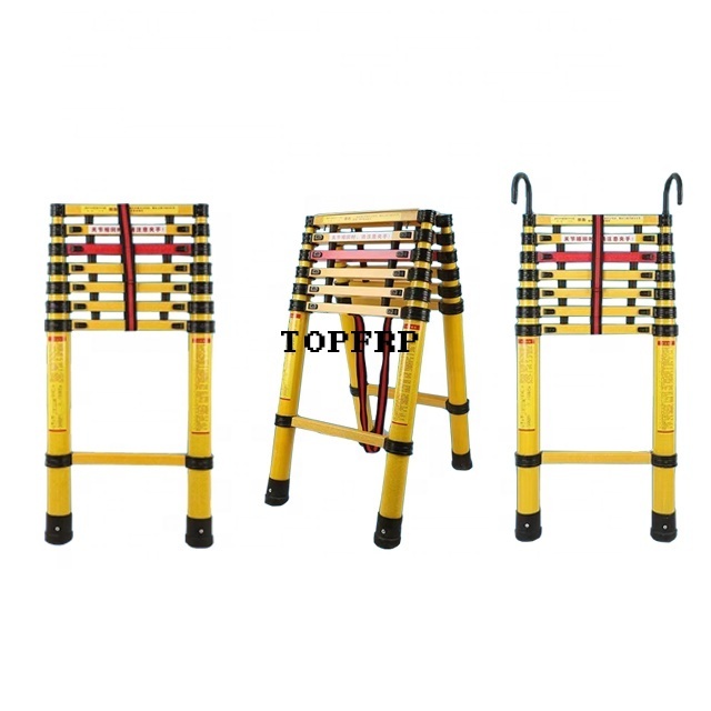 Lightweight Fiberglass Telescopic Extension Ladder