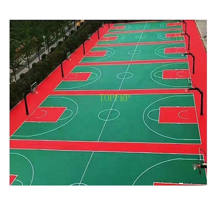 Outdoor Color Basketball Court Plastic Floor Tiles