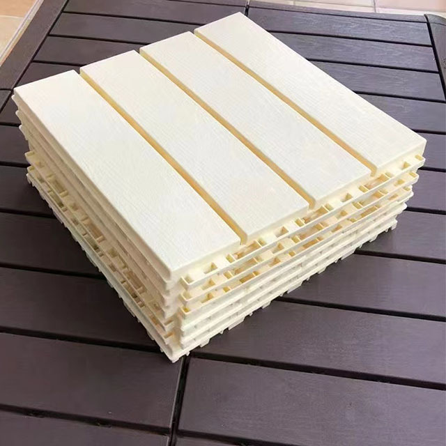 Waterproof floor tiles anti-slip wood grain patio/roof tiles outdoor flooring with interlocking deck tiles