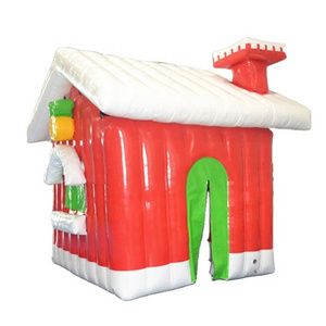 Xmas Outdoor decoration tent inflatable North Pole Santa's Workshop for Christmas promotions