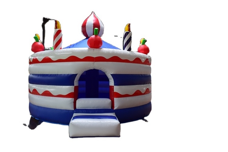 5mH PVC Custom Design Children Big Model Fresh Cream Birthday Cake, Inflatable Birthday Cupcake For Party Advertising