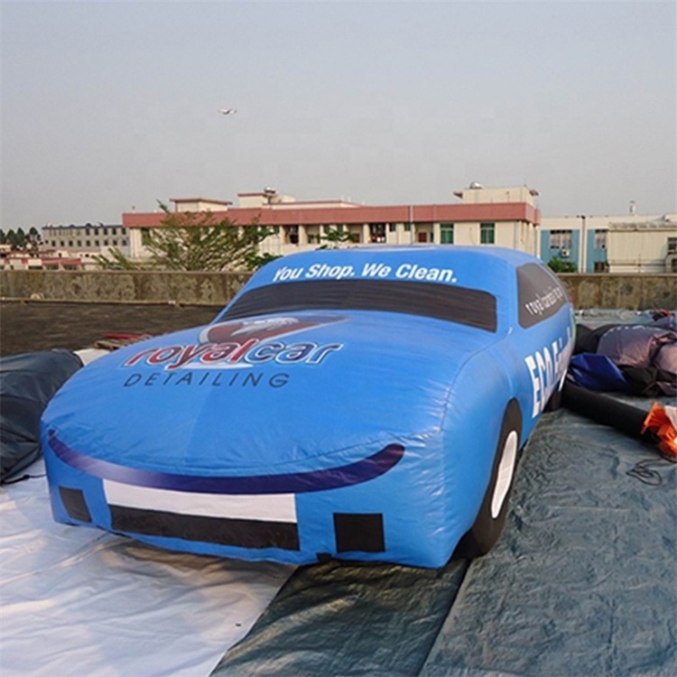 Custom Design Fabric Realistic Inflatable Model Car With Printed Logo For Advertising