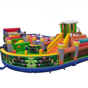 Outdoor giant jungle theme inflatable children playground water park inflatable playground for kids