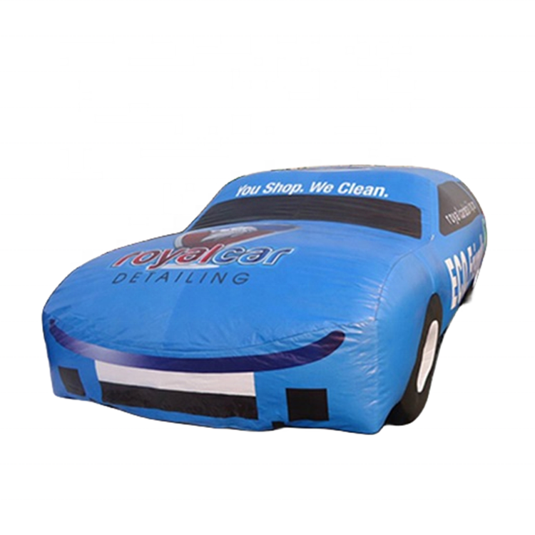 Custom Design Fabric Realistic Inflatable Model Car With Printed Logo For Advertising