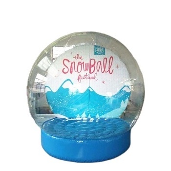 Custom backdrops Snowglobe Photo Booth Tent transparent Inflatable Human snowball for Christmas