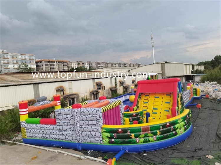 Outdoor giant jungle theme inflatable children playground water park inflatable playground for kids