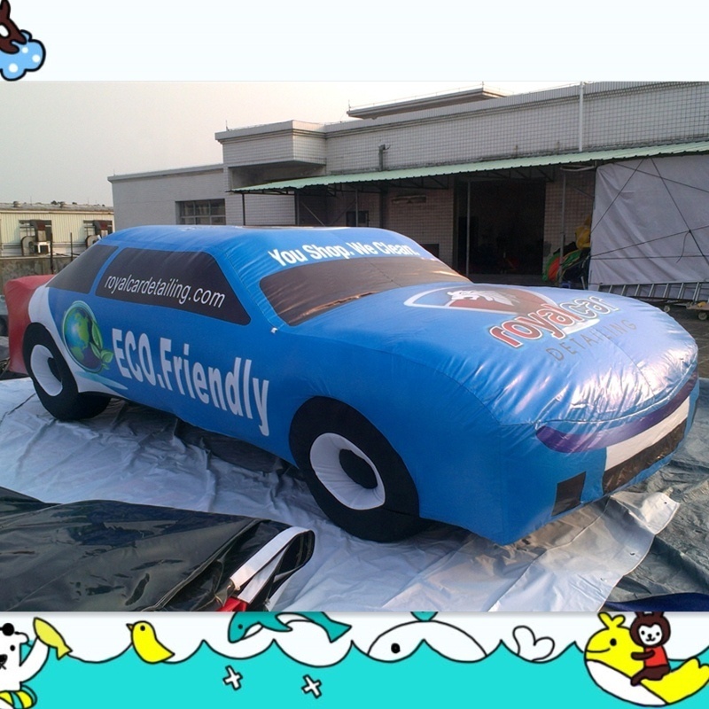 Custom Design Fabric Realistic Inflatable Model Car With Printed Logo For Advertising