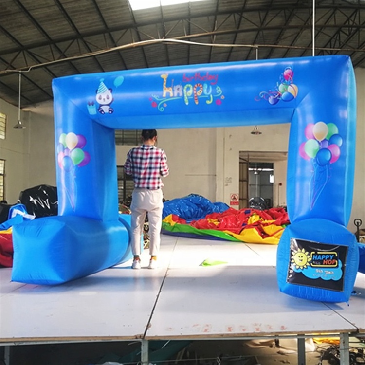 Custom Design PVC Kids Birthday Cake Bouncy House Big Inflatable Cake For Birthday Party