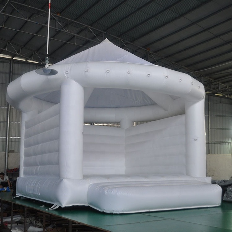 Outdoor Commercial Party Castillo Hinchable Bouncer Inflatable bouncy Castle Wedding Peach White Bounce House