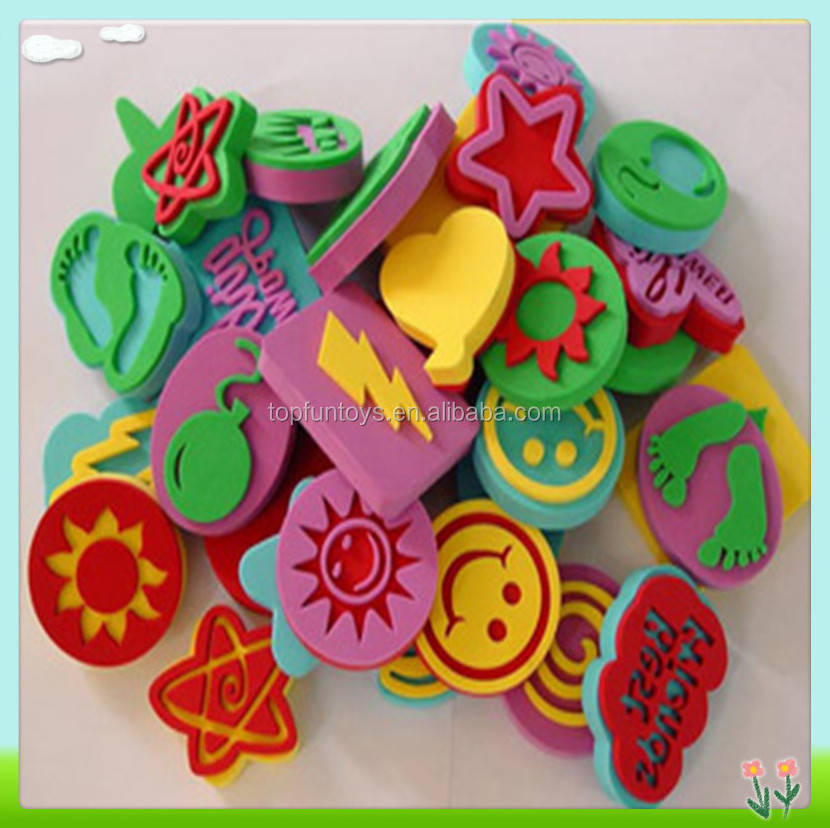 Custom Non-toxic Various Styles Self-Ink Stamp EVA Toy Stamp For Kids