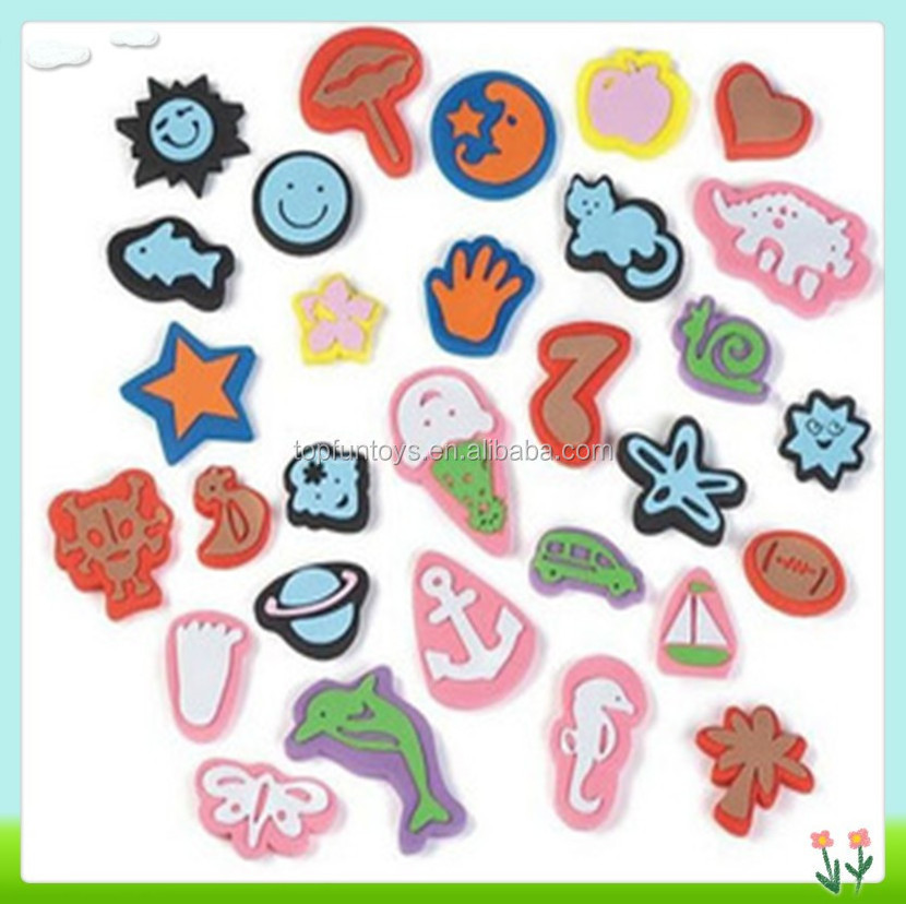 Custom Non-toxic Various Styles Self-Ink Stamp EVA Toy Stamp For Kids