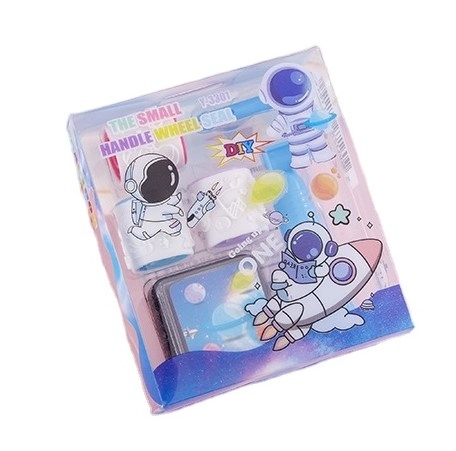 EvA Cartoon roller stamp sets with ink pad