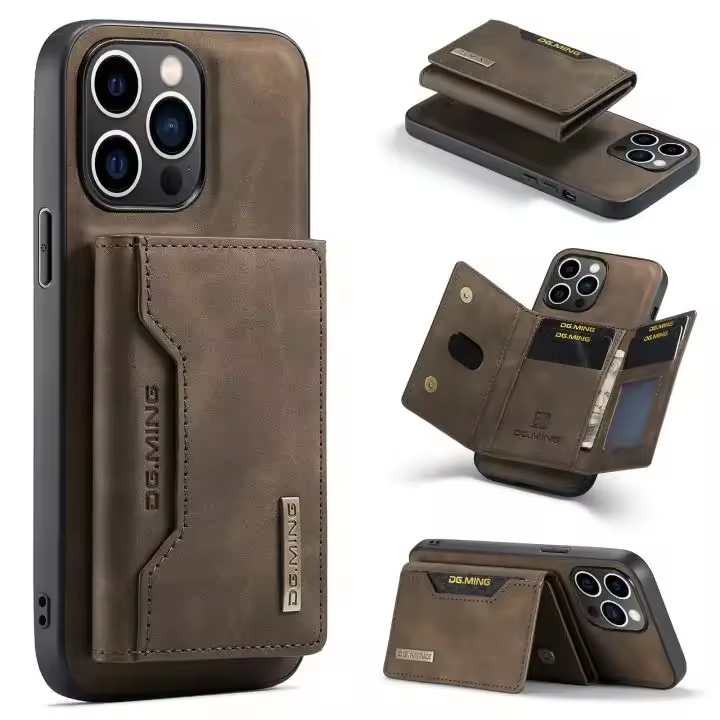 Multifunction Detachable Card Slots 2 In 1 Magnetic Wallet Leather Phone Case For iPhone 15 14 Pro Max 13 12 11 Xr 6 7 8