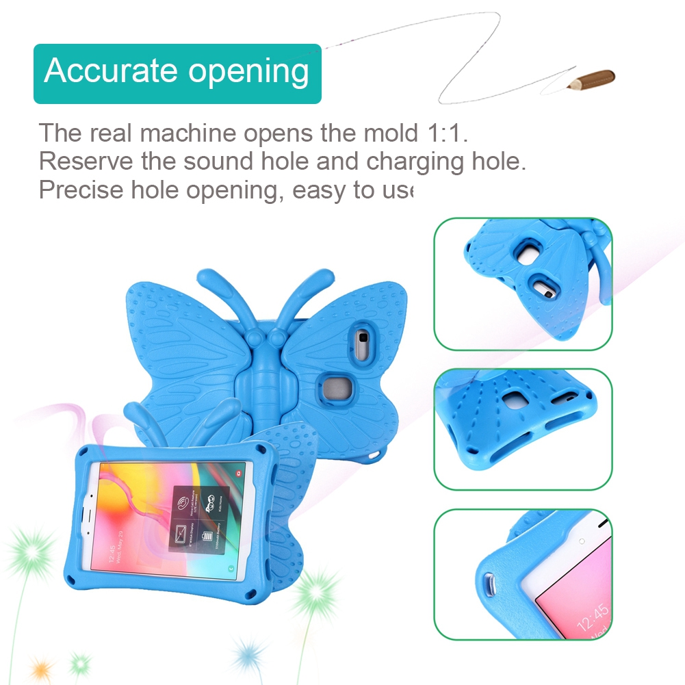 Cute Butterfly Kids Shockproof EVA Stand Case For Amazon Kindle Fire HD 8 2016 2017 2018 Shockproof Full Body Tablet Cover Funda