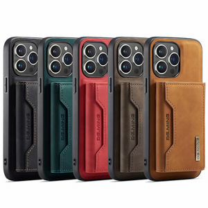 Multifunction Detachable Card Slots 2 In 1 Magnetic Wallet Leather Phone Case For iPhone 15 14 Pro Max 13 12 11 Xr 6 7 8