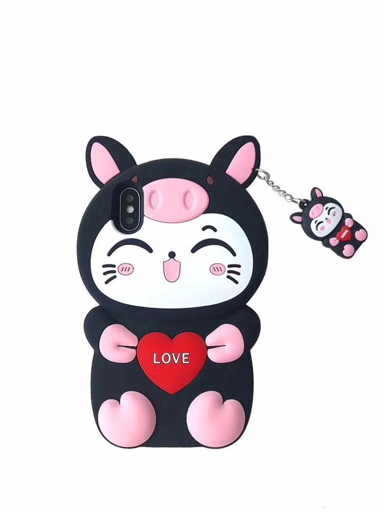 Cartoon Lucky Cat Animal Phone Case For iPhone11 12 X XS XR XS MAX 8 7 6 6S Plus Soft Silicone Case Cover